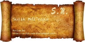 Sulik Mónika névjegykártya