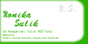 monika sulik business card